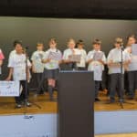 Mrs Hanson's class perform their campaigning song