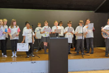 Mrs Hanson's class perform their campaigning song