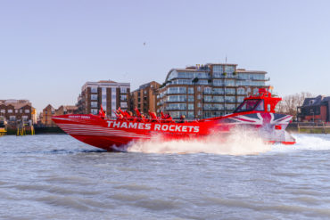 People on the Rocket Rebel powerboat
