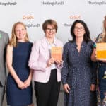 Sarah Woolnough, Chief Executive of The King’s Fund; Richard Quigley, MP for Isle of Wight West; Cat Perrin, Head of Fundraising at IOWYT; Jo Dare, Chief Executive of IOWYT; Kay Boycott, Chair of IOWYT; Kathy Whitewood, Head of Counselling and Wellbeing at IOWYT; Sir John Symonds, Chair of GSK