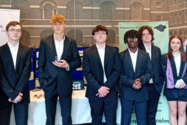 Pupils from the Young Enterprise team with their award