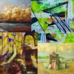 Montage of artwork from all four artists