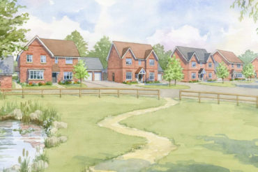 Artist's impression of West Acre Park housing development