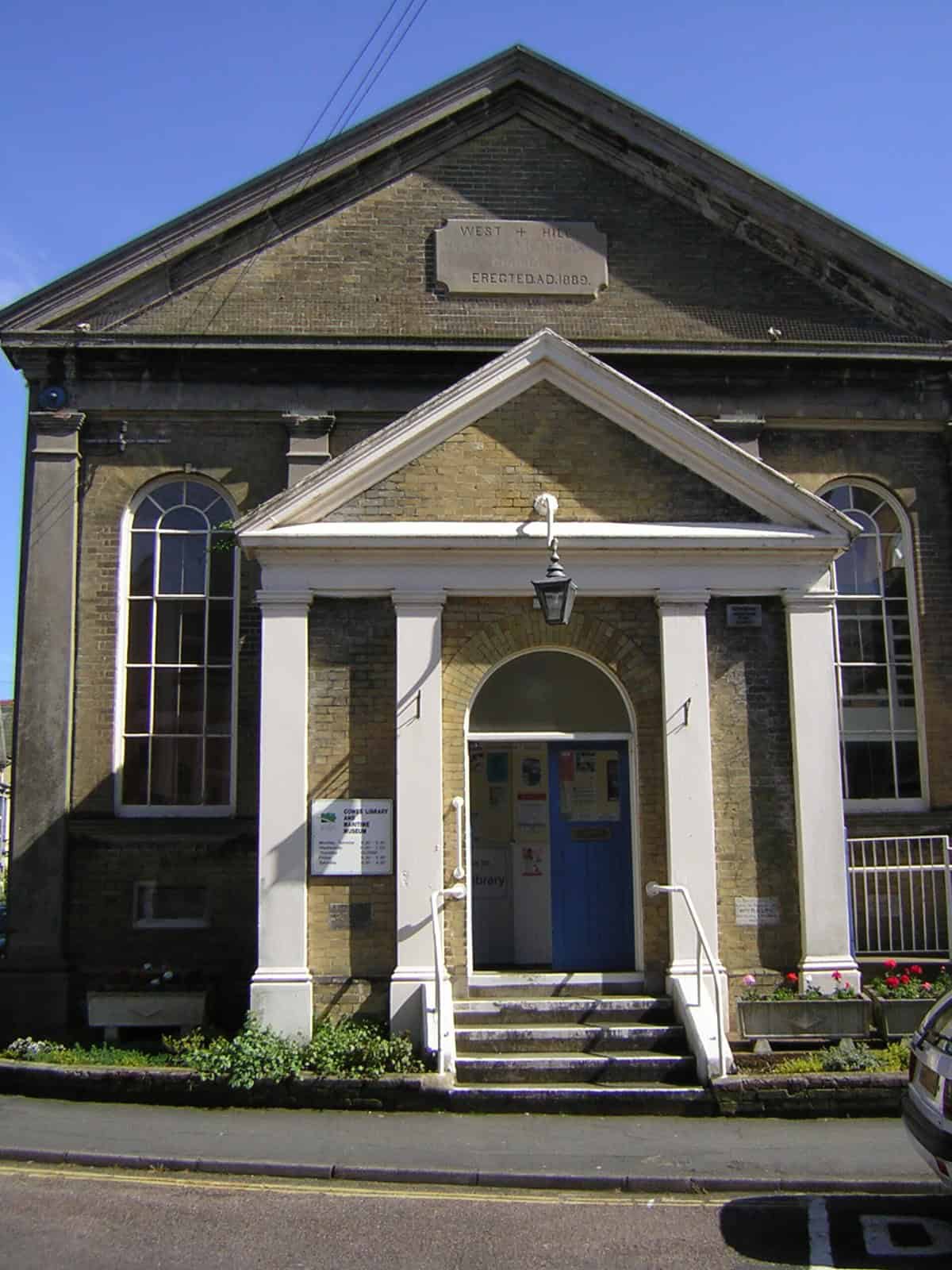 Outside Cowes Library
