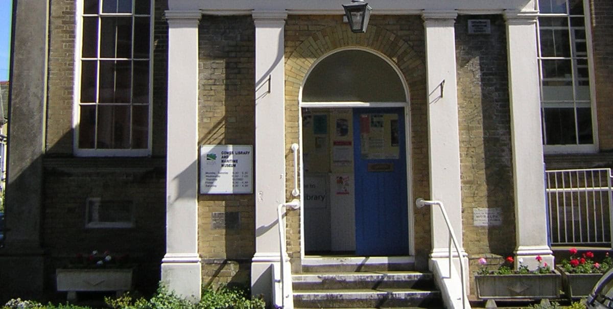 Outside Cowes Library