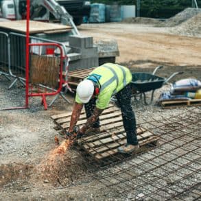 man working on a building site