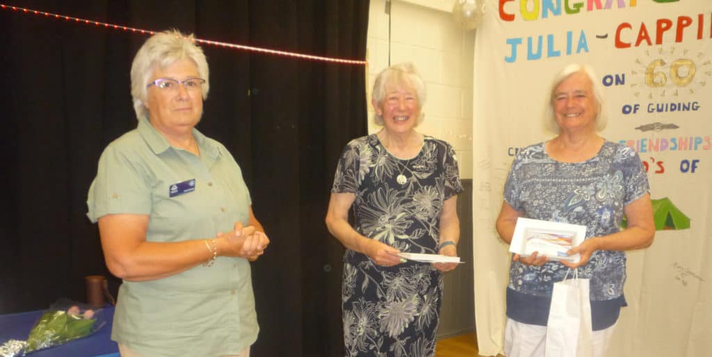 Chris Thornton with Rose Walls (centre) & Julia Downer