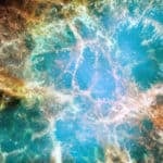 Crab nebula, the remains of a supernova, as seen by the Hubble Space Telescope