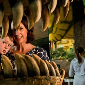 Parents and children at Dinosaur Isle quiet hour