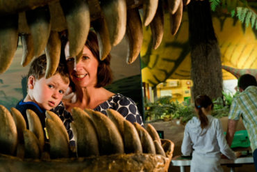 Parents and children at Dinosaur Isle quiet hour