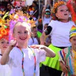 Dover Park Primary School representing Dia De Los Muertos from Mexico