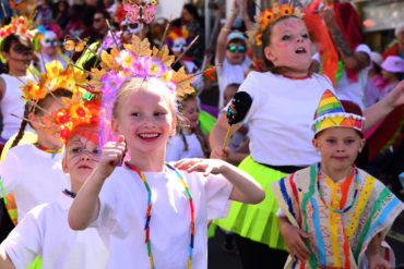 Dover Park Primary School representing Dia De Los Muertos from Mexico