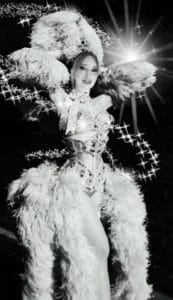 Free Spirit dressed in glamourous costume