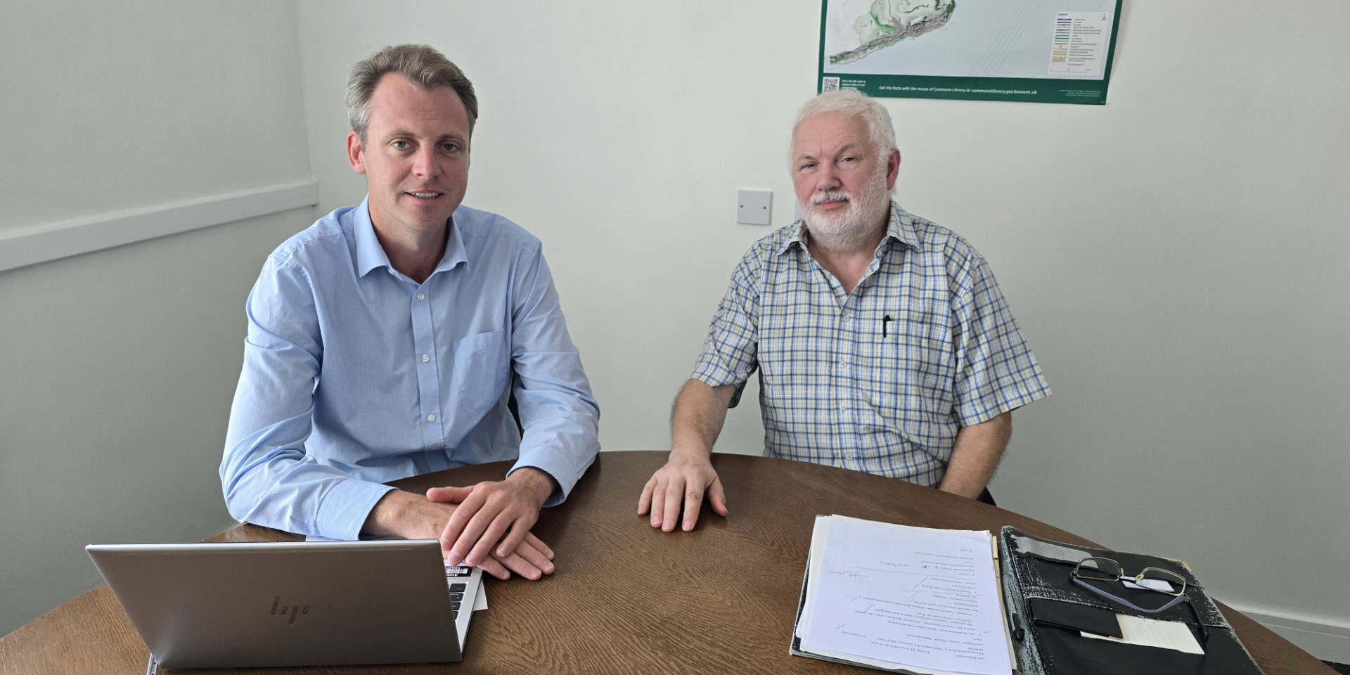 MP Joe Robertson and Peter Shreeve, NEU