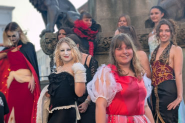 Models showcasing designs by Year 13 Fashion and Textiles students