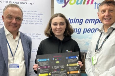 David Williams (Head of Marketing, Wightlink), Charlotte Andrews (Chair of the Youth Taskforce, Isle of Wight Youth Trust) and Paul Savill (Wellbeing Lead, Isle of Wight Youth Trust)