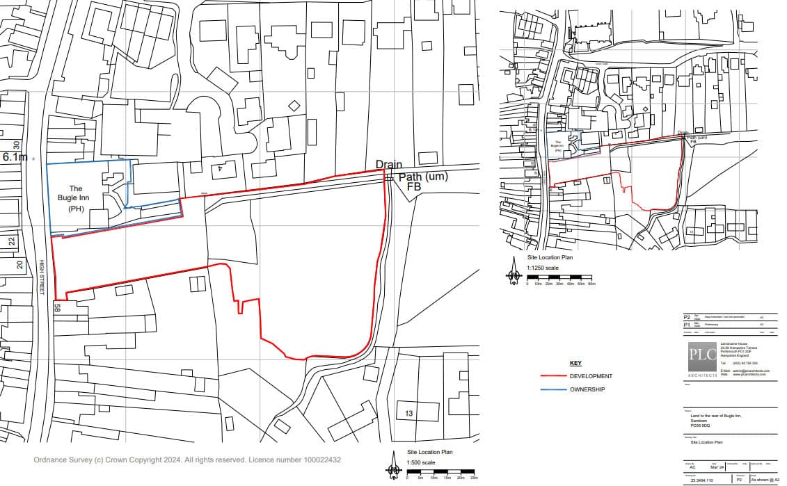 site map of development site - PLC Architects