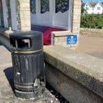 Seafront bin damaged by fire