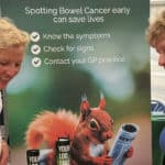 Lindsay Randerson from One Wight Health (left) sharing information about the campaign at the Business Expo
