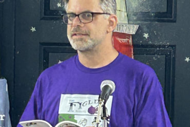 Karl Whitmore reading from issue four of The Figlet magazine