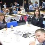 Pupils and older members of the community at a special event to mark 80 years since the end of the Second World War in Europe