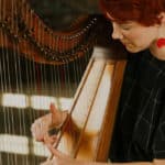 Pippa Reid-Foster playing the harp