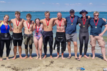 After the Swim - Ryde - Lili (West Whittering Lifeguards - Elvan (Ryde Beach Lifeguards) - Harry (Ryde Beach Lifeguards) - Caitlin (Ryde Beach Lifeguards) - Jacob (Ryde Beach Lifeguards) - Mick (Ryde Swimming Club) - Richard (Ryde Swimming Club) - Jack (Ryde Beach Lifeguards) - Tim (Ryde Swimming Club)