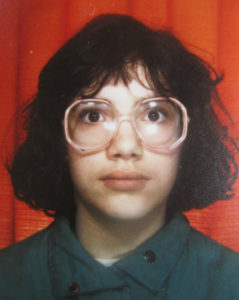 Passport Photo of Vix Lowthion when she was a teenager