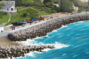 Artist's impression of ventnor seawall defences