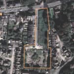 Aerial view of the site in Binstead