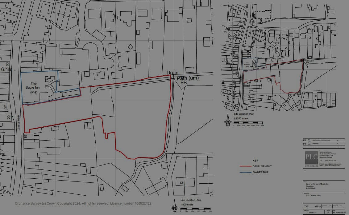 site map of development site - PLC Architects