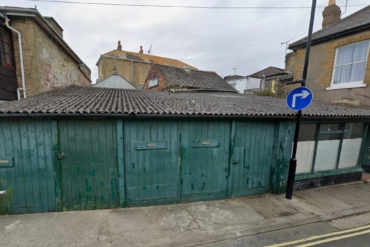Google maps photo of the garages as they are now