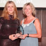 Theresa (right) with presenter, Kate Garraway.