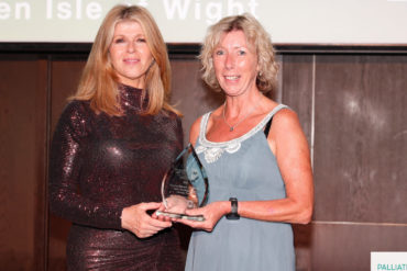 Theresa (right) with presenter, Kate Garraway.