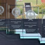 The Awards lined up on the table