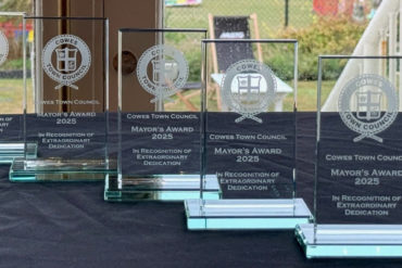 The Awards lined up on the table