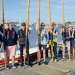 Brading Haven Gig Rowers holding their enormous oars