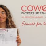 Erin Greenham with her GCSE results