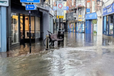 Flash flooding on Cowes High Street