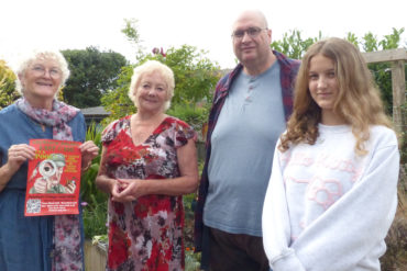 Ros White, Chair of Newchurch Drama Group: Glenys Lloyd-Williams, Chair of IOW Arts Society: Paul Wilson, Director and Chair of Tide Nor Time: Polly Wray, (Playing Minuet, supporting actor)