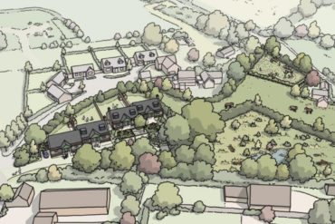 Niton bungalow and chalets - artist's impression from the air