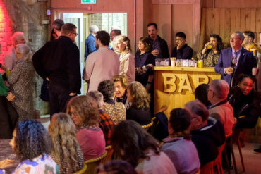 People gathered for the launch of Department