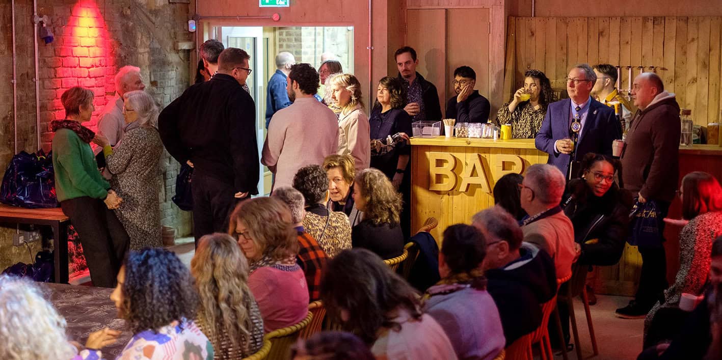 People gathered for the launch of Department