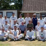 The cricket team posing for a group photo at Presidents Day 2024