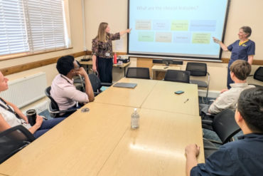 People in Classroom at Solent University being trained in end of life care