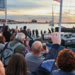 8 January 2023, Crowds welcome Team Malizia, winners of the In-Port race in Alicante.