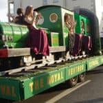 Ventnor Carnival Royalty on the 2025 float featuring a steam train engine