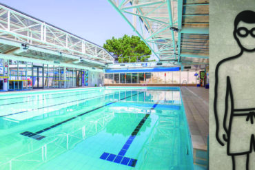 Waterside Pool with new men's changing rooms symbol