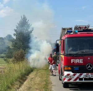 retired fire engine helping to tackle fires in Ukraine