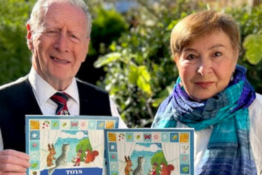 A and P Lauchlan with their new Book, Toys At Night